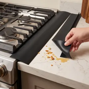 4 Pack Silicone Stove Gap Covers  Heat-Resistant Kitchen Gap Fillers for Easy Cleaning