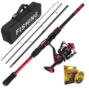 High Aesthetic Portable Lure Fishing Rod Set, Beginner Friendly, Telescopic Design, Smooth Spool Reel, Storage Bag Included, Outdoor Fishing Gear