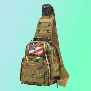 Springtok Forest Bags,Camouflage Shoulder Sling Bag,Small Outdoor Chest Pack for Men Traveling,Crossbody Sling Daily Use Backpack,Quick Disassemb,Molle System,Messenger Bag,Work Tote,City Bag Durable