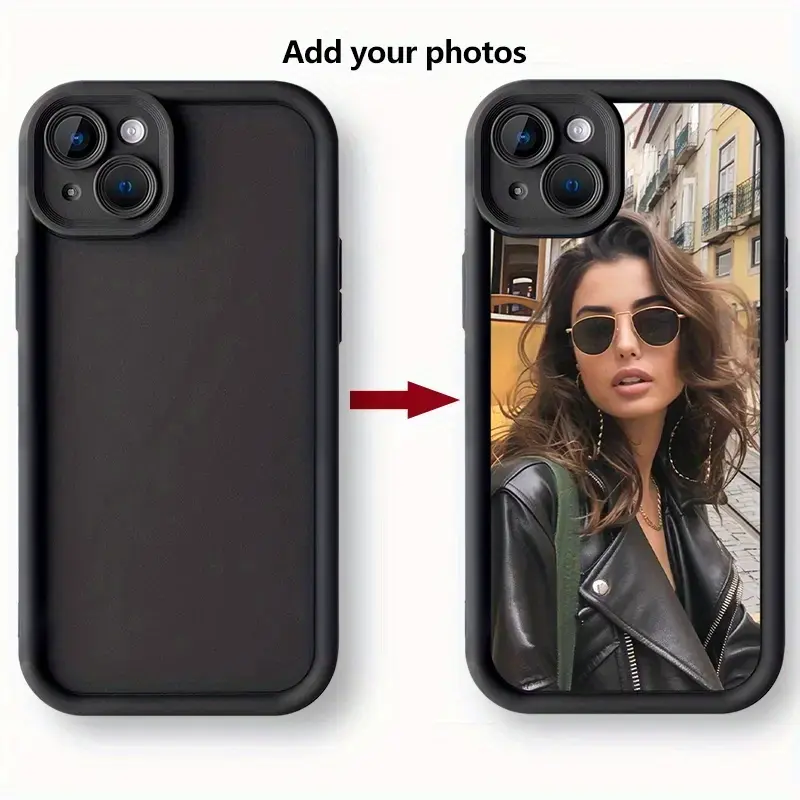 DIY Birthday Gifts For Family - Customizable Patterns - Personalized Custom Photo Thick Phone Case - With Lens Protection, Black/ White Options - Fits IPhone 17/16/ 15/ 14/ 13/ 12/ 11 Pro Max/ Pro/ Plus, Tpu, Smartphone, Handheld, Accessories