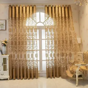 Floral Pattern Curtain, 2 Counts Modern Simple Window Curtain, Window Screen for Home Living Room Bedroom Balcony Decor, Window Decorations Supplies