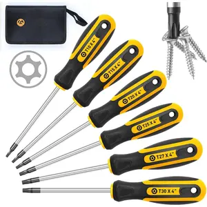 6-  Torx Screwdrivers Set,  Tamper Proof ,  Torx Driver  Screwdrivers Set T10 - T30  Choice