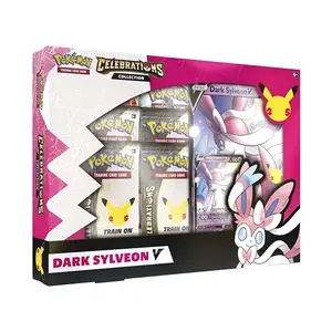 Dark Sylveon V Collection Box: Includes 4 Celebrations Booster Packs + 1 Evolving Skies Booster Pack + 1 Fusion Strike Booster Pack