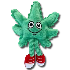 PAW:20 Lil' MJ Leaf Cat Toy - Built-in Catnip and Crinkle Paper - Unique Gift - Perfect for Play and Funny Photos - Shelf Sitter with Dangling Legs