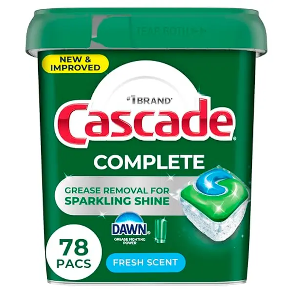Dishwasher Detergent Pods, Fresh Scent, Grease-Fighting Formula, Pre-Measured Cleaning Pods, 78 Count