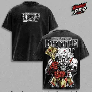 Battle Beast - Invincible Universe Graphic Tee | Vintage Clothing Washed Oversized Heavyweight T-Shirt | Anime Comic Streetwear Top Shirt | Large Back Print Graphic Tee | Heavy Cotton Unisex | Gym Pump Cover Gamer Outfit | Gift For Invincible Fans UNU 89U