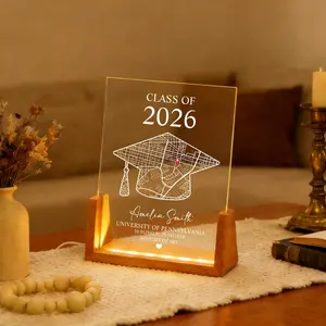 Personalised University Map Sign Light, Class of 2026 Acrylic Plaque, Graduation Gift Class of 2026 Gift, College Grad Keepsake