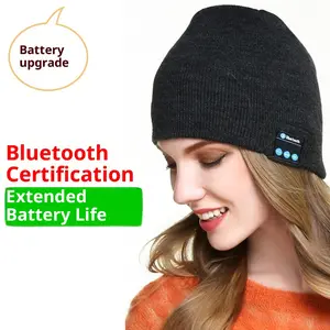 BIGWIG Bluetooth Knit Hat, Wireless Earphone Hat, Music Soft Hat, Built-in Stereo Speaker, Winter Knit Hat, Bluetooth Music Hat, Dual-Ear Stereo, Removable, Washable, Rechargeable, Unisex Gift