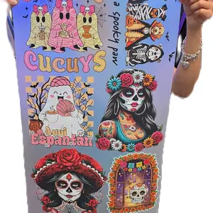 DTF Sheet – Day of the Dead Catrinas | 12 Ready-to-Press  DTF Diseños Día de muertos, catrinas fácil de aplicar