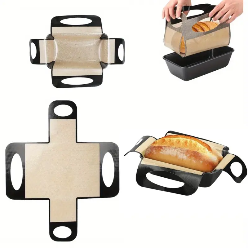 Reusable silicone bread baking pad and sling - non stick Dutch oven liner, dough transfer tool, food grade oven, easy to clean bread tray assistant for sourdough, pizza, pastries (suitable for stone/pan), Baking supplies, Baking tools