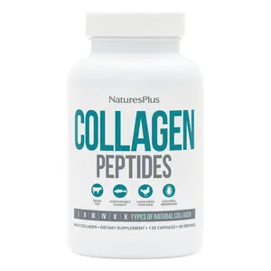 Collagen Peptides Capsules by NaturesPlus, Supports Hair, Skin, Nail, and Joint Health
