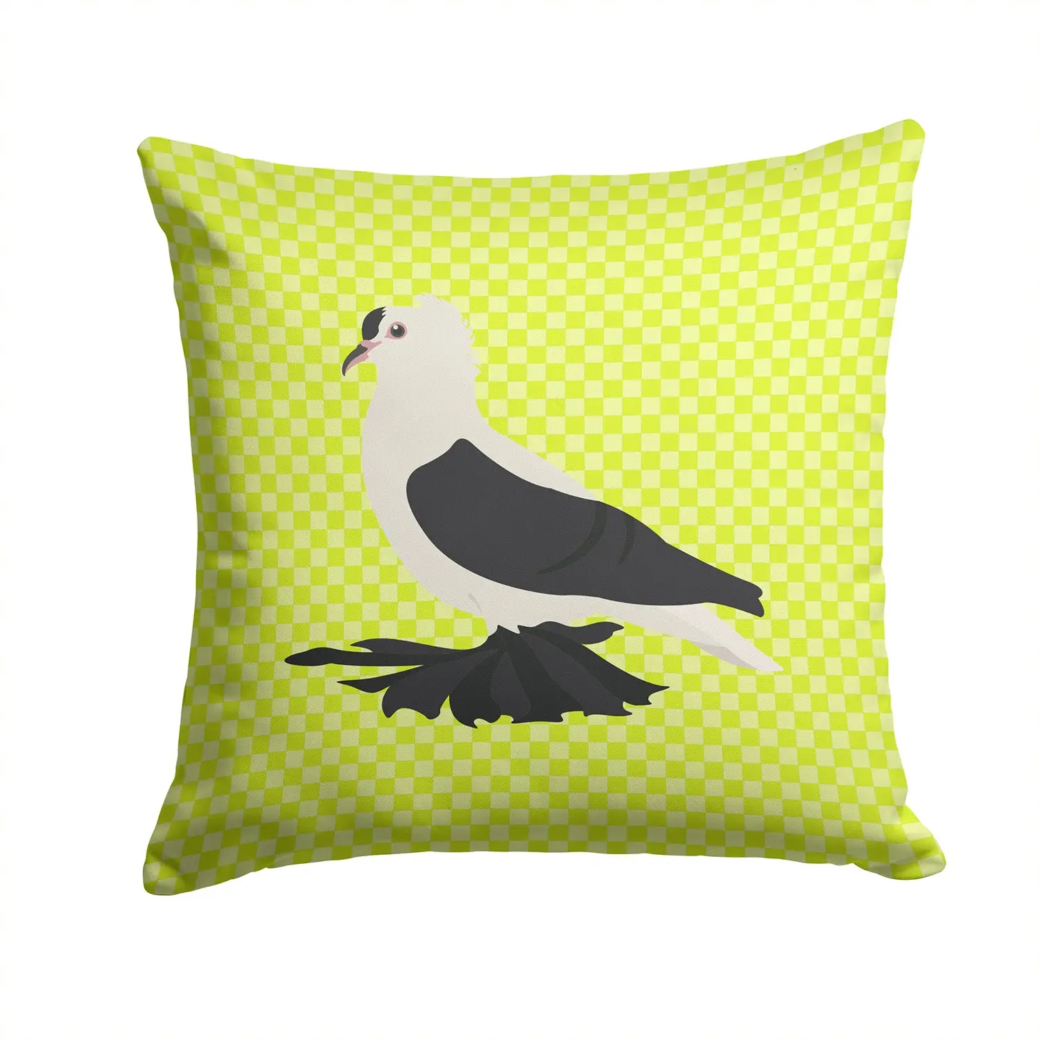 Saxon Fairy Swallow Pigeon Green Decorative Throw Pillow 14x14 Indoor Outdoor Accent Cushion, Fabric Cover with Insert for Sofa, Bed, Porch & Living Room