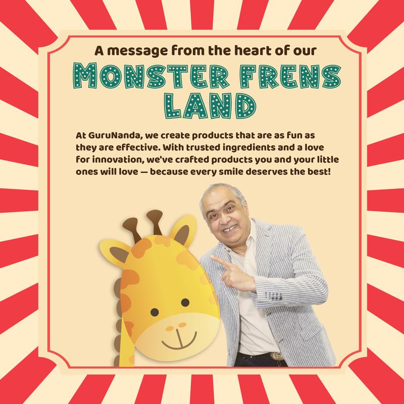 GuruNanda Kids Oral Care Regimen Kit - Toothpaste, Butter On Gums Toothbrush, Oil Pulling Mouthwash, Giraffe Floss Picks, Water Flosser & Tongue Scrapers