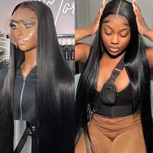 [Parting Max] Ossilee 13x6 Full HD Lace Frontal Wigs Pre-Plucked Natural Hairline Brazilian 250 Density Straight 13x6 Transparent Lace Front Human Hair Wig For Women