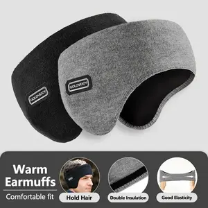 Golovejoy Warm Earmuffs for Outdoor Camping Cycling Skiing Brimless Hats Double Layer Thick Windproof Fabric with Fleece Inside Enhance Temperature Locking Comfortable Fit