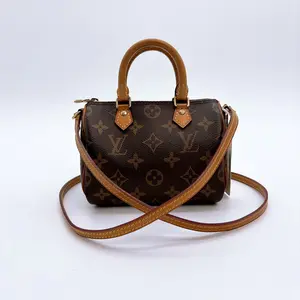Pre-owned Louis Vuitton canvas Shoulder Bags Monogram Nano Speedy