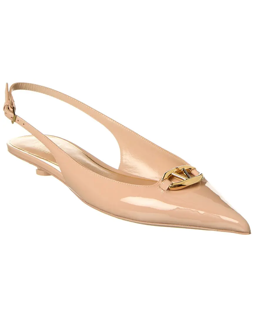 Valentino VLogo Patent Slingback Pump