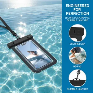 Waterproof Phone Pouch, 2 Counts Clear Waterproof Cell Phone Case Lanyard, IPX8 Certified & Floatable Design for Iphone 15 Pro Max Plus Galaxy S22 S23 Up To 7", Essential Dry Bag for Beach Cruise Ship Outdoor Swimming Diving, Travel Bag Tools