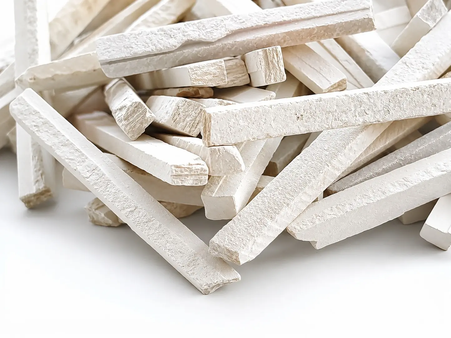 White Indian Slate Clay Pencils - Edible Earthy To Eat slate Pica Rocks - Bulk, Comestible para comer