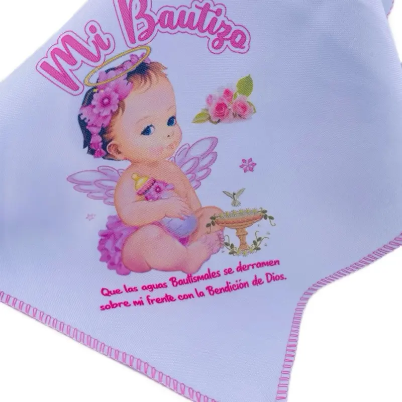 12pcs Baptism Theme Reusable Cloth Napkins - 10x10in 100% Polyester Tableware, Clean Appearance for Baptism Party Supplies