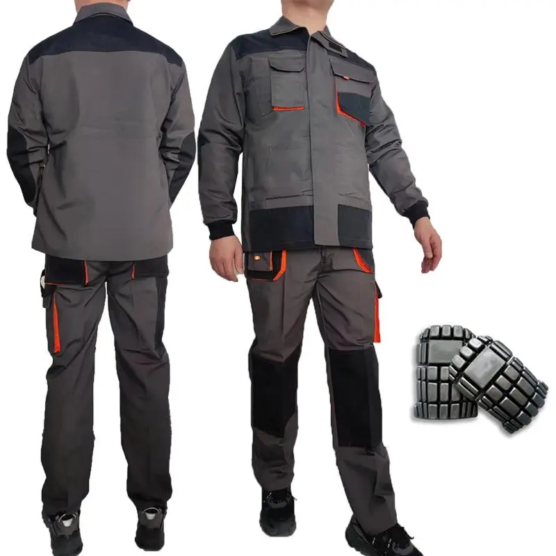 Working Suit For Mechanic Multi Pockets Working Jacket And Pants For Men Welder Working Clothes Long Sleeve Workshop Uniforms4xl