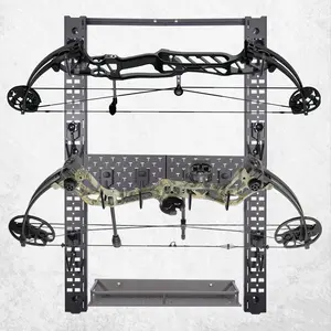 Modularity Pew Wall Mount, Hold Up 120LBS Pew Rack for Wall with 10 Mounting J-Hooks,  Additional Storage, 31.8" x 22" Tactical Gear Wall Mount, Functional Pew Racks Fathersdaygift Kit Steel Installation