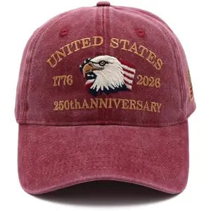 United States 250th Anniversary Hat, USA Baseball Cap 1776-2026 American Eagles Hat Patriotic Embroidered Hats for Men Women