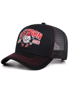 2025 Cartoon Fashion New Breathable Mesh Hat STETSON Snowman Embroidery Graphic Trucker Hat Men's Street Skateboarding Hat Street Dance Hip Hop Hat Women's Outdoor Leisure Sports Sunshade Hat Multi functional Adjustable Baseball Hat