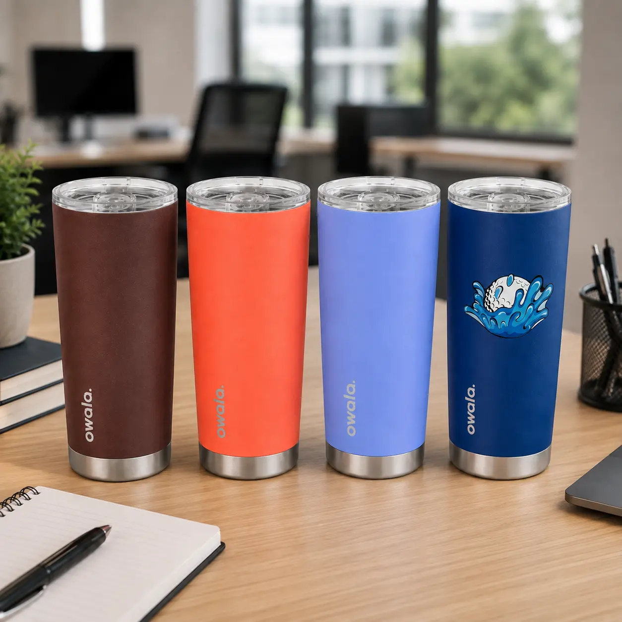 20oz Insulated Tumbler with Lid – Slim Stainless Steel Travel Cup, Reusable Coffee & Water Tumbler for Office, Car & Everyday Use