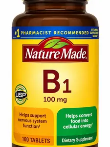 Nature Made Thiamine B1 Vitamin, 100mg Children's Health & Nutrition Wellness Supplement