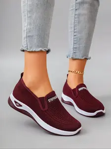 Women's Mesh Breathable Lightweight Sneakers, Athletic Slip On, Casual Comfortable Low Top Shoes, All-match Commuter Shoes for Work & Daily Wear, Trainer, Casual Fashion Shoes