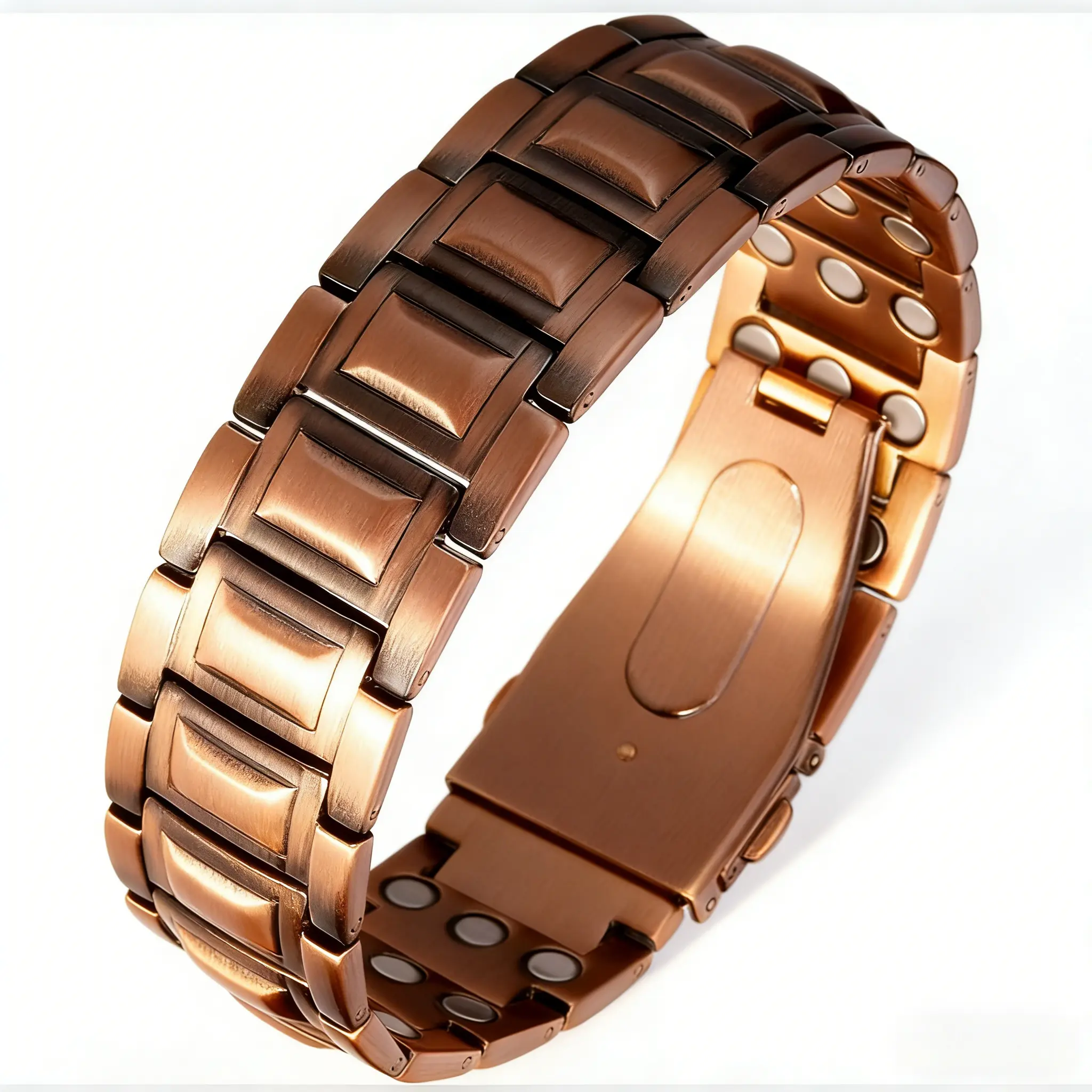 BEFAERON 3X Strength Copper Bracelet for Men,Adjustable Magnetic Bracelets,Copper Jewelry Gifts for Men,3800 Gauss Magnets,Pro Fold-Over Butterfly Clasp