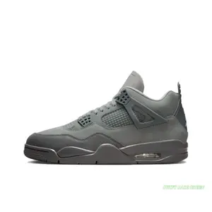 Smoke Grey Mid-Top Sneakers with Suede Accents