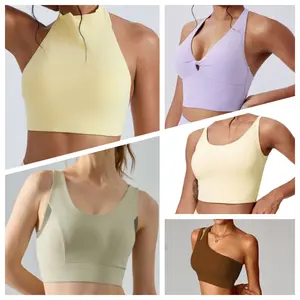 【MISMI】Sporty Women's Plain Sports Bra with Seamless Wireless Bras Comfort & Sexy Everyday Bra for Women Casual Wear Ladies Sportswear for Indoor Outdoor Wear, Gym Clothes
