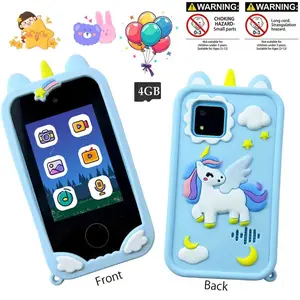 Kids Microscope Smartphone, 2.8-Inch Touch Screen, Dual Selfie Cameras, 2-In-1 Microscope & Camera, Memory Card Supported, Rechargeable Battery, Educational Games, Parental Control, Shockproof Silicone Case, Ideal Learning Gift For Kids Ages 3-12