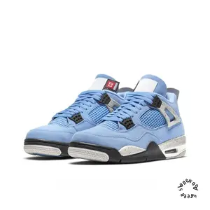 Light Blue Suede and Cement Grey Speckled Midsole Panel Mid-Top Retro Basketball Shoes