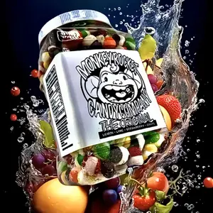 Monkey Rocket's Rainbow Chimp Chomps - One Pound - 16 Ounces of Freeze-Dried Skittles - Resealable Grip Jar - Keyword Sweet Viral ASMR Crunchy Candy Astronaut Snacks