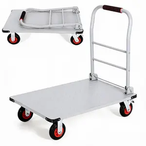 Garvee Heavy Duty Platform Truck Cart – 1800 lbs Capacity, 36" x 24" Collapsible Utility Push Cart with 6" Swivel Wheels & Brakes – Foldable Flatbed Hand Truck for Warehouse, Garage, Shipping, Moving, Office, Retail – Smooth Rolling, Space-Saving, Sturdy