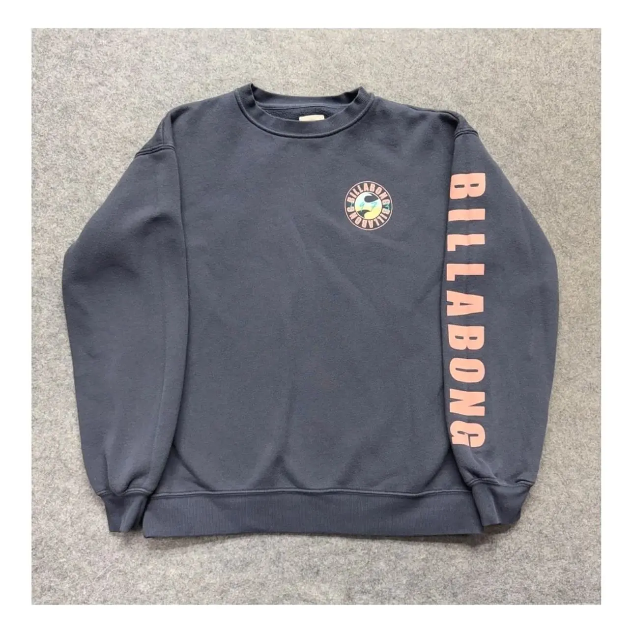 Vintage Surf Crewneck Sweatshirt for Men & Women, Oversized Graphic Pullover, Casual Fleece Streetwear, Beach Skate Long Sleeve Sweatshirt L