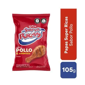 Super Ricas Chicken Flavored Chips 105g Bag Super Ricas Chicken Flavored Chips 105g Bag