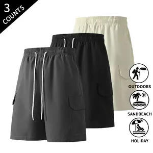 3-Pack Men’s Multi-Pocket Cargo Shorts – Casual Summer Outdoor Everyday Wear