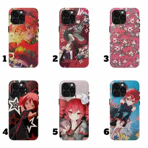 Kasane Teto Vocaloid Icon Phone Case Compatible for iPhone 17 16 15 14 13 12 11 and Samsung S25 Ultra S24 FE S23 A55 A34 A14 – Glossy Durable Protective Cover Featuring Twintail Idol Artwork Perfect for UTAU Fans & Stylish Anime Case Collections
