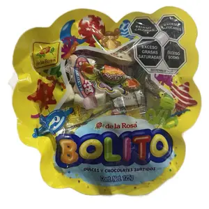 6 pk Bolita party bags. Assorted bags with cookies and candy mix. De la Rosa Candy with 125 grams per bag. Party candy bags