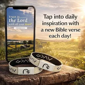 Bible verse bracelets Christian Bracelet Bible Wearable Bible Bracelet Daily Bible Verse Bracelet Bracelet Inspirational Bible Verse With NFC Men and Women Wearable Bible Bracelet Christian Wristbands Bible Gifts