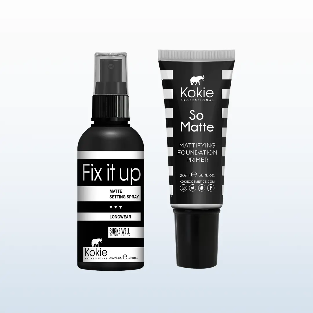 Kokie Professional Fix it up Matte Setting Spray & So Matte Primer Bundle