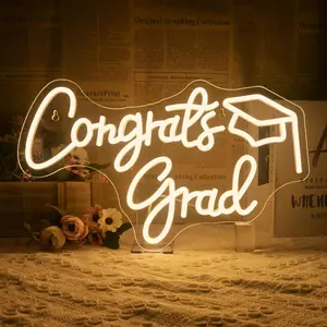 Graduation Themed Neon Sign, USB Interface Wall Hanging Decoration, Novelty Lighting for Bedroom, Living Room, Room, Classroom, Graduation Ceremony, Led Neon Lights, Led Signs, Decorative Night Light