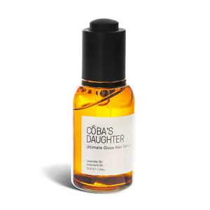 COBA'S DAUGHTER Heat Protectant & Frizz Control Oil 7 Herbal Oils Infused Nourishing Serum for Curly & Dry Hair with Lavender Scent (1.69 oz) Haircare Aroma