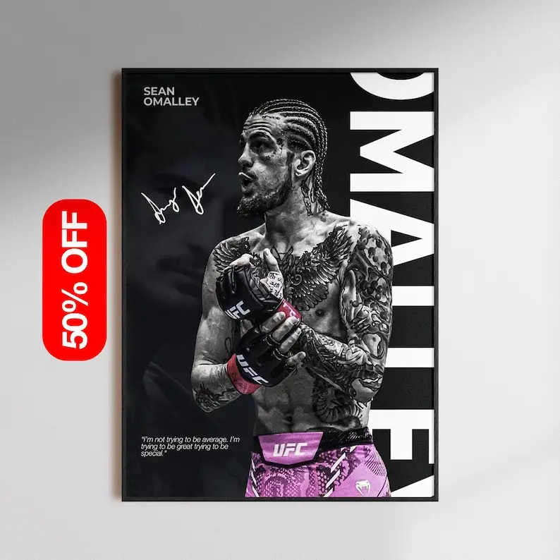 [Unframed Poster] Sean O’Malley Poster, UFC Wall Art, MMA Fighter Print, Suga Sean , Bantamweight Champion Decor Gift for UFC Fans