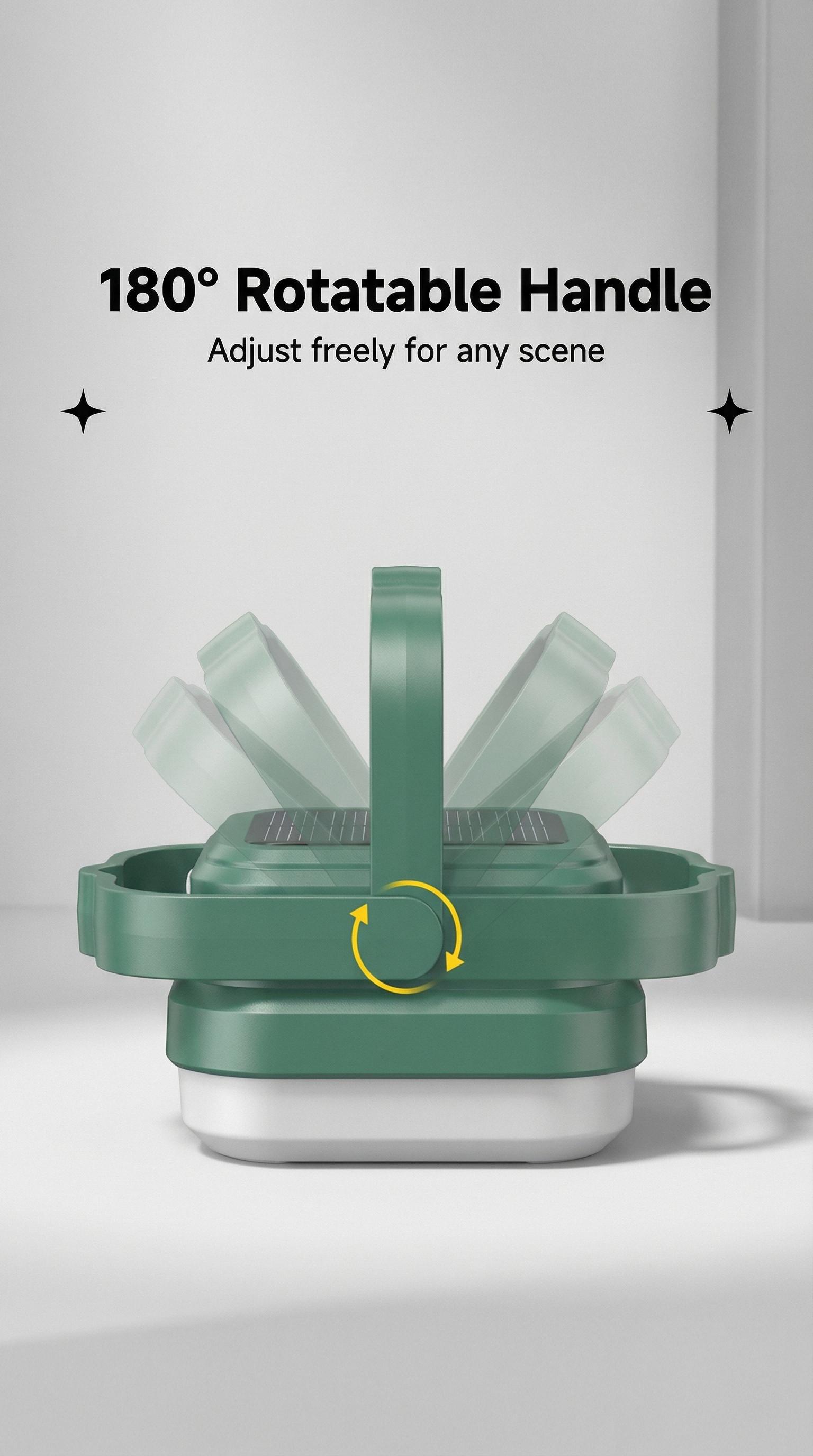 Black Panda Portable Solar Camping Lantern Solar & USB-C Dual Charging High Brightness Daily water resistant Multiple Lighting Modes