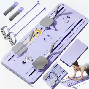 WF-2025Hot Selling Pilates Reformer Set, Multi-Purpose Foldable Pilates Reformer Board for Home, 5in1 Pilates Sliding Board